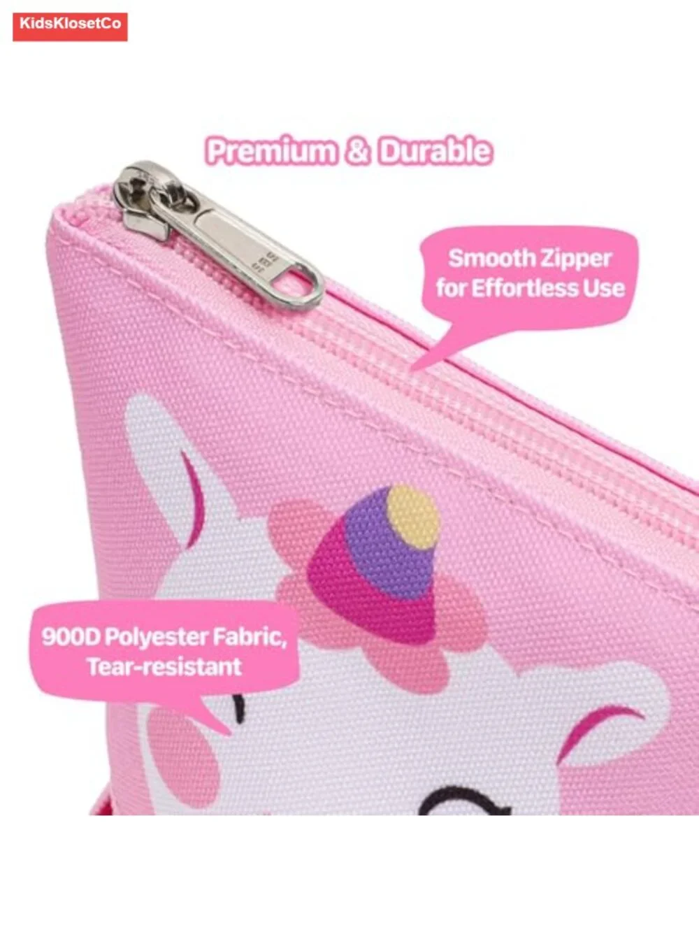 Telescopic Standing Pencil Case - 900D Fabric, Big Capacity with 4 Inner Pockets